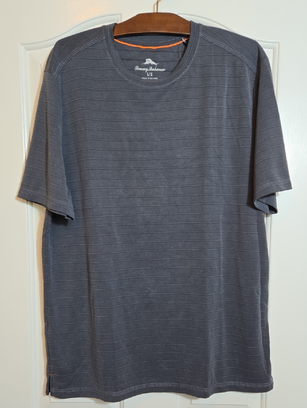 Tommy Bahama Rio Breeze Short Sleeve Tee Slate Gray L NWT